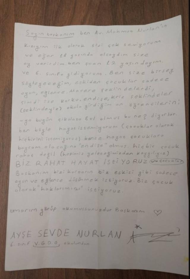 6. sınıf öğrencisi, Babacan'a mektubunda böyle dert yandı: Hayat çocuklara bayram olacağına endişe olmuş 6. sınıf öğrencisi, Babacan'a mektubunda böyle dert yandı: Hayat çocuklara bayram olacağına endişe olmuş