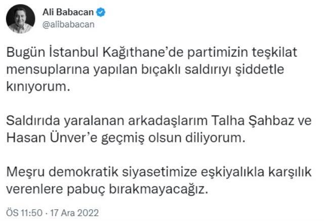 DEVA Partililere esnaf ziyaretinde bıçaklı saldırı! 2 kişi yaralandı