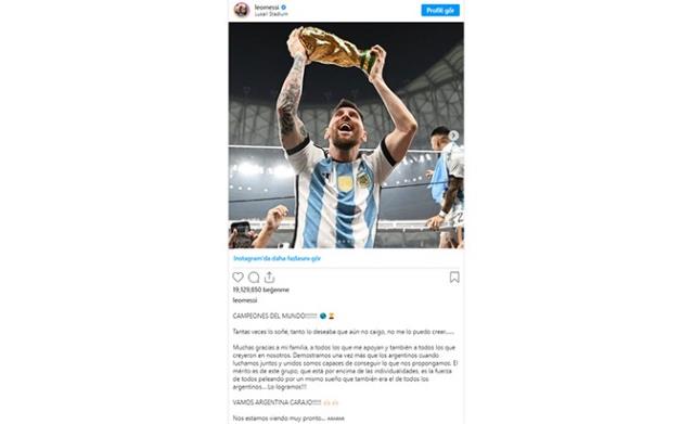 Dünya Kupası sonrası Messi'den duygusal paylaşım: O kadar çok hayal ettim ki...