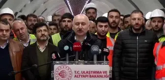 Ulaştırma ve Altyapı Bakanı Adil Karaismailoğlu, Başakşehir-Kayaşehir Metro Hattı çalışanlarını ziyaret etti (3)
