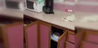 Gurbetçilerin evine giren hırsızlar kapıları kırıp evi talan ettiler