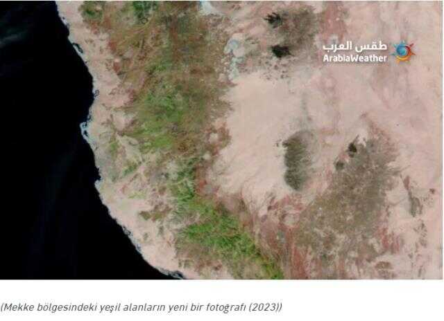 Yağıştan dolayı Mekke ve Medine'nin dağlarının yeşile döndüğü iddiası doğru Yağıştan dolayı Mekke ve Medine'nin dağlarının yeşile döndüğü iddiası doğru