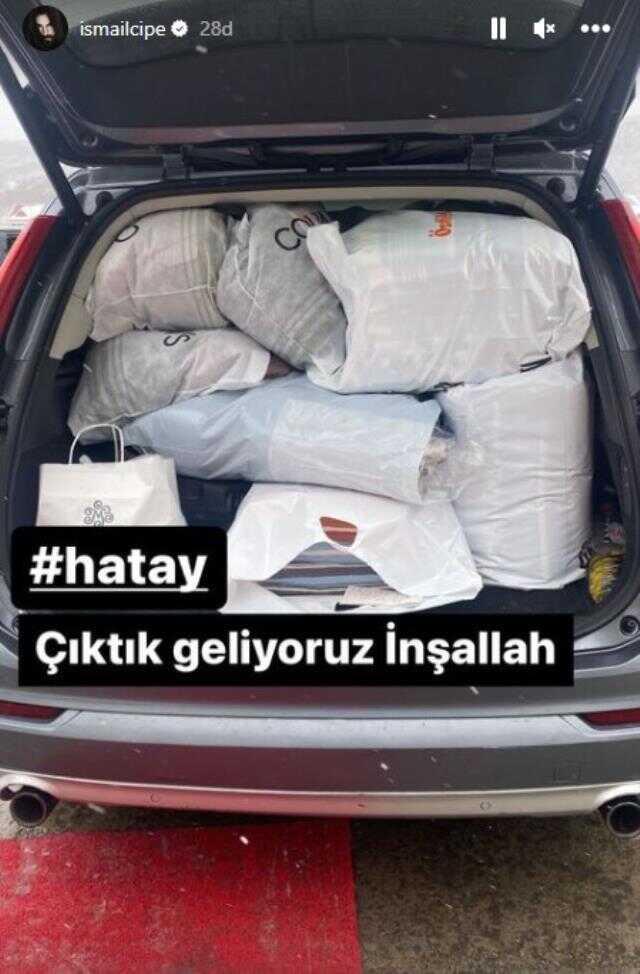 Galatasaraylı İsmail Çipe, depremin vurduğu Hatay'a yardım götürmek için yola çıktı