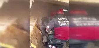 Asansör boşluğundan inip, 26 yaşındaki genci kurtardılar