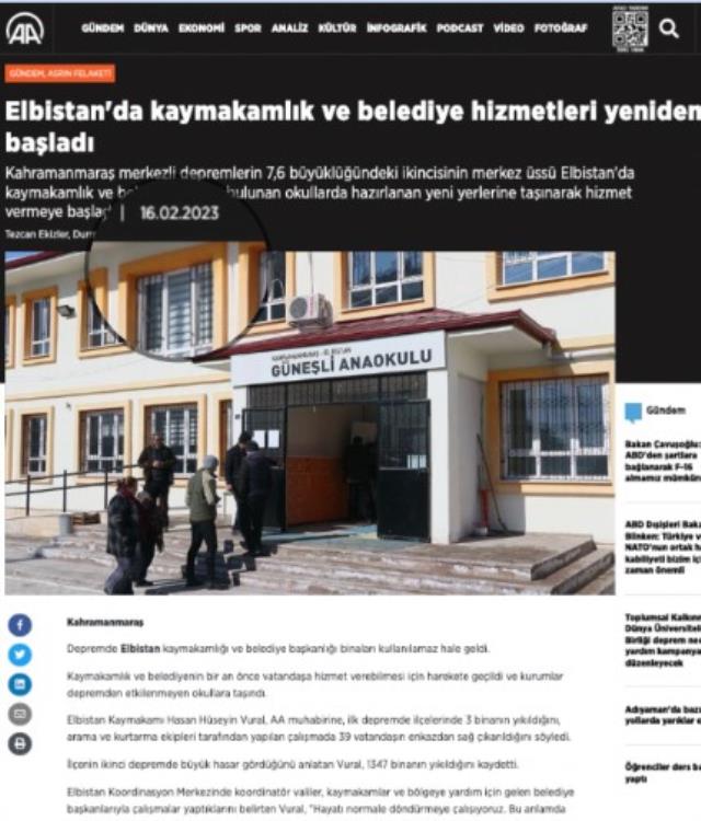 Depremden sonra yıkım kararı verilen Elbistan Belediyesi enkazında 'resmi evrak kaldı' iddiası gerçeği yansıtmıyor