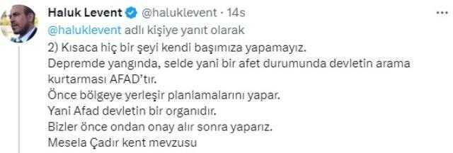 Haluk Levent kendisi için 'AFAD güzellemesi yapıyor' diyenlere böyle yanıt verdi: Devlet karşıtı değiliz