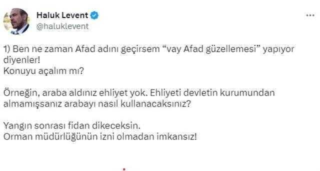 Haluk Levent kendisi için 'AFAD güzellemesi yapıyor' diyenlere böyle yanıt verdi: Devlet karşıtı değiliz