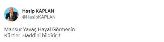 Mansur Yavaş'ın adaylık sinyaline Hasip Kaplan'dan sert tepki: Kürtler haddini bildirir