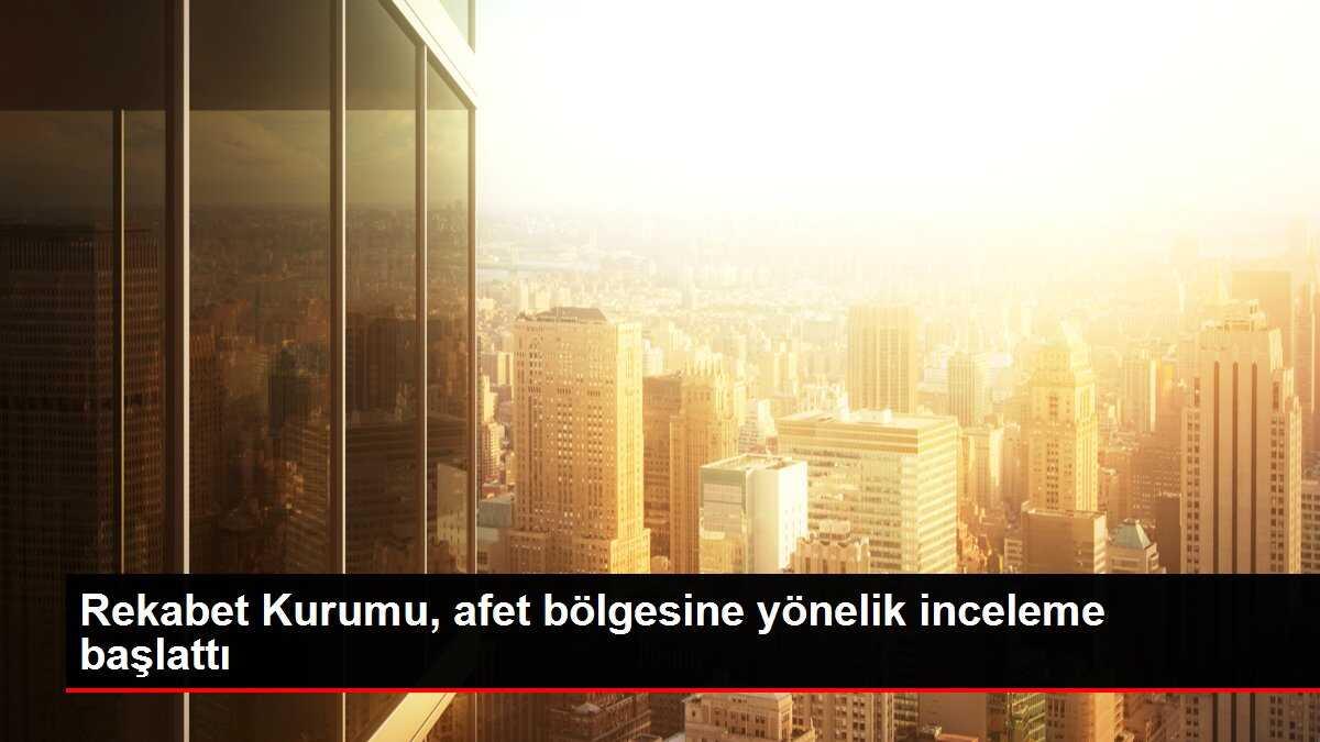 Deprem bölgesinde oluşabilecek rekabet sorunlarının tespiti için sektör incelemesi başlatıldı
