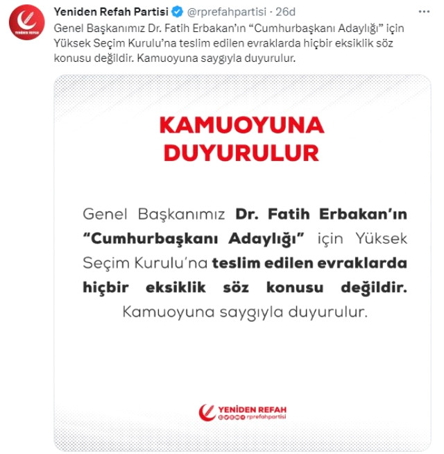 Cumhurbaşkanı adaylığına başvuran Fatih Erbakan, unutkanlığıyla sosyal medyanın diline düştü