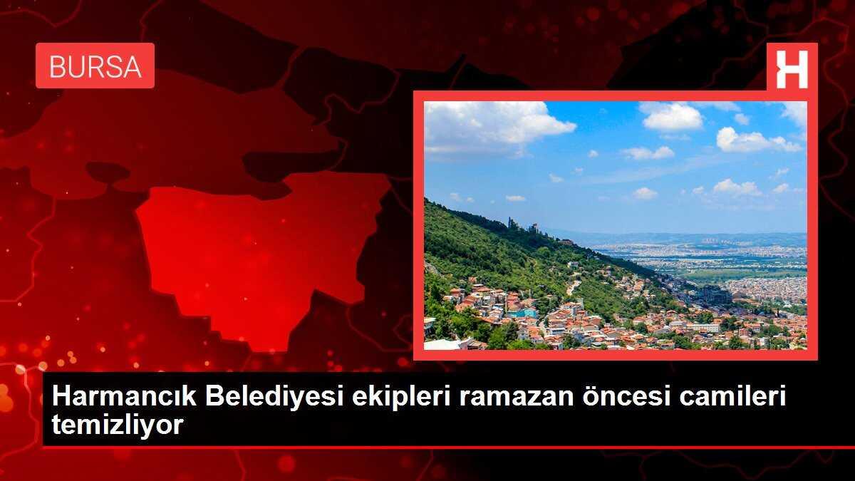 Harmancık Belediyesi ekipleri ramazan öncesi camileri temizliyor