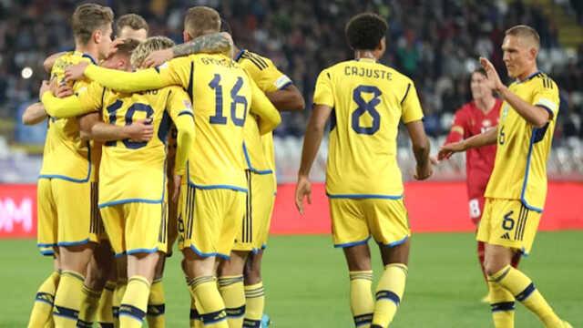 Azerbaycan'ı farka boğan İsveç, rakip kaleye gol oldu yağdı