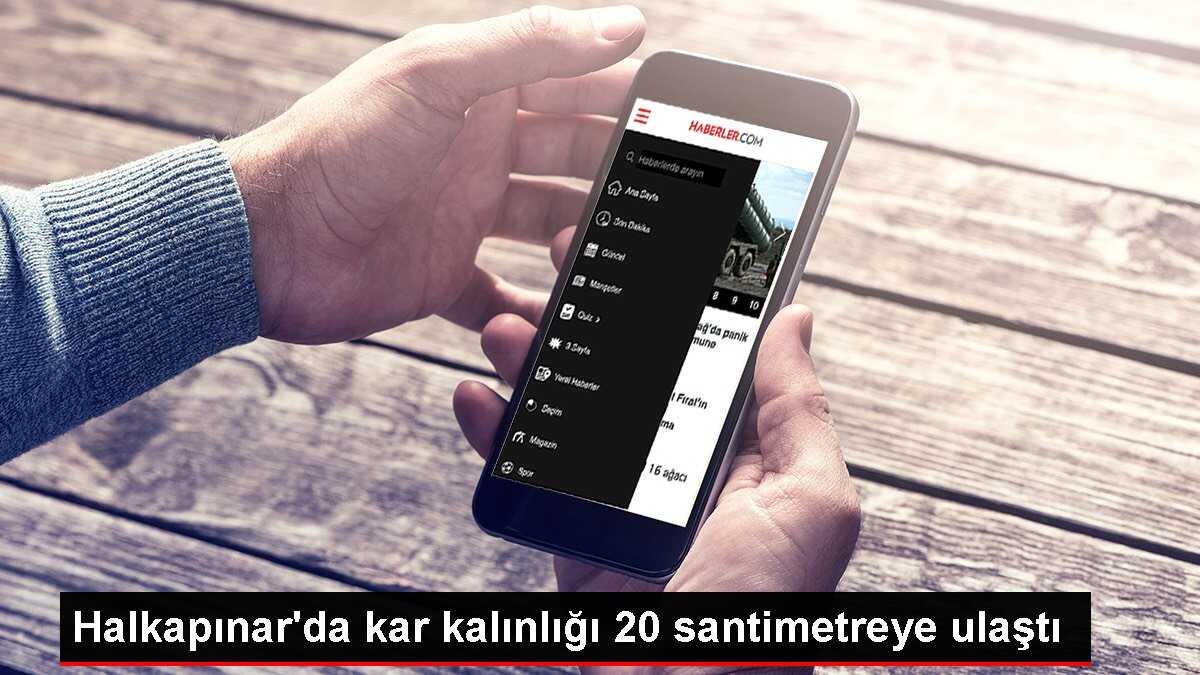 Halkapınar'da kar kalınlığı 20 santimetreye ulaştı