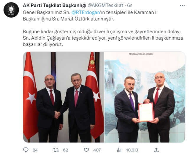 AK Parti'de seçim hazırlığı! 3 il başkanlığına yeni atamalar yapıldı AK Parti'de seçim hazırlığı! 3 il başkanlığına yeni atamalar yapıldı