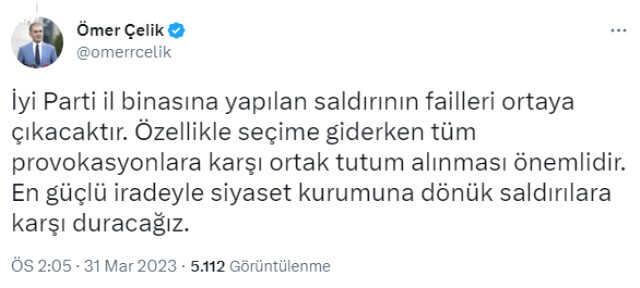 Son Dakika! AK Parti: İYİ Parti binasına saldırıyı lanetliyoruz, Akşener'in açıklaması ise provokatif bir yaklaşım