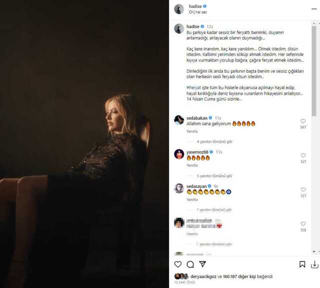 Hadise yeni şarkısı Feryat'ın hikayesini anlattı: Ölmek istedim, ölsün istedim Hadise yeni şarkısı Feryat'ın hikayesini anlattı: Ölmek istedim, ölsün istedim