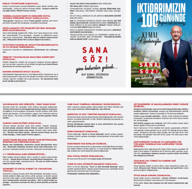 Kılıçdaroğlu, seçilmesi durumunda 100 günlük eylem planını açıkladı