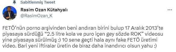 Rasim Ozan Kütahyalı cephesinden 'Okşan' iddiaları hakkında ilk yorum