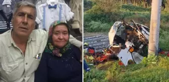Elektrik direğine çarpan otomobil yangına teslim oldu! Karı koca yanarak feci şekilde can verdi
