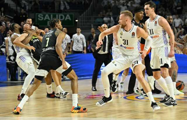 Euroleague, tarihi şiddet olaylarının yaşandığı Real Madrid-Partizan maçının skorunu tescil etti