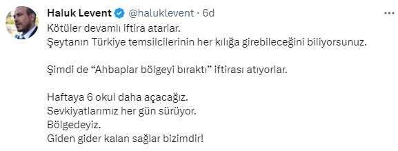 Haluk Levent, 'Ahbaplar bölgeyi bıraktı' iddiasına sert çıkıştı: İftira atıyorlar, bölgedeyiz