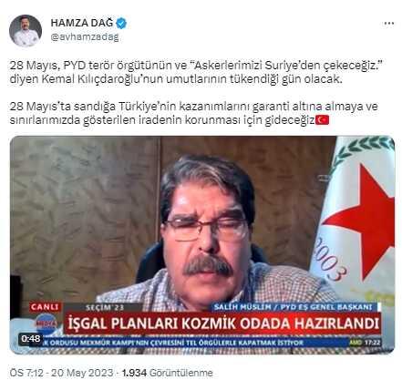 PYD terör örgütünün elebaşı Salih Müslim'den 2. tur çağrısı: İntikamımızı alalım