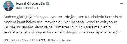 Kılıçdaroğlu'ndan, 'Terör örgütleriyle görüştüğümüzü söylüyor, ispatlamazsan namertsin' diyen Erdoğan'a çok sert yanıt