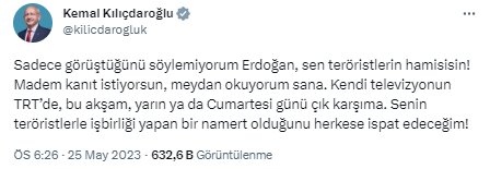 Kılıçdaroğlu'ndan, 'Terör örgütleriyle görüştüğümüzü söylüyor, ispatlamazsan namertsin' diyen Erdoğan'a çok sert yanıt