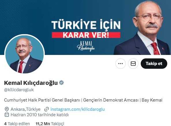 Kemal Kılıçdaroğlu, sosyal medya hesabından '13. cumhurbaşkanı adayı' yazısını kaldırdı