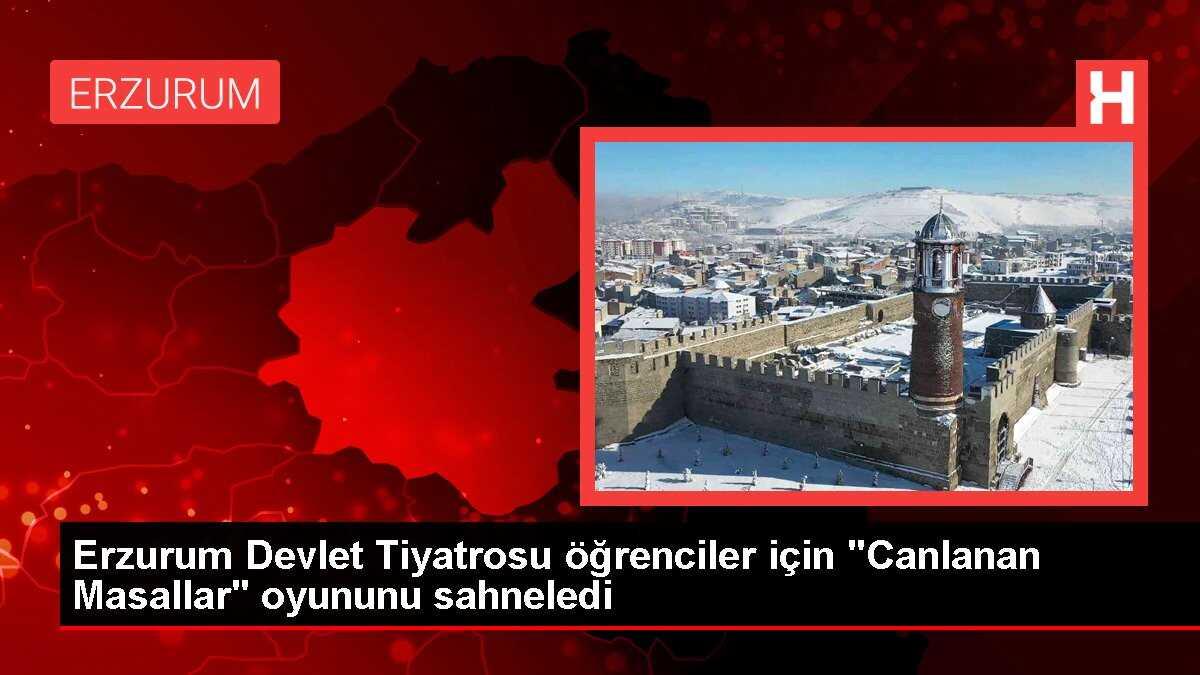 Erzurum Devlet Tiyatrosu İspir ilkokul öğrencileri için sahne aldı