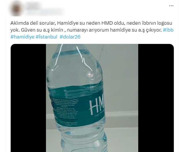 Hamidiye Su isim mi değiştirdi? Pet şişedeki HMD yazısı kafaları karıştırdı