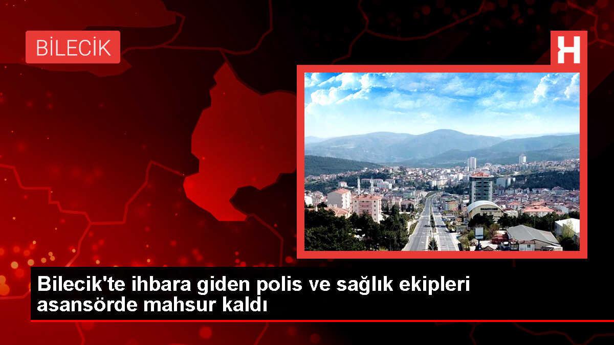 Bilecik'te Mahsur Kalan Polis ve Sağlık Ekipleri İtfaiye Tarafından Kurtarıldı