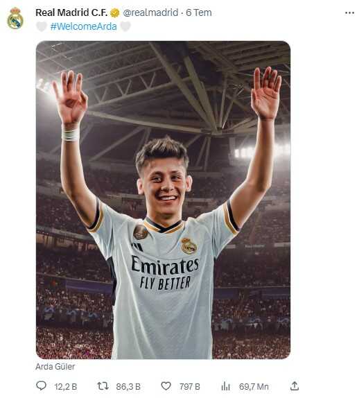 Dünyanın konuştuğu rekor! Arda Güler, Real Madrid'e tarihinde ilki yaşattı Dünyanın konuştuğu rekor! Arda Güler, Real Madrid'e tarihinde ilki yaşattı