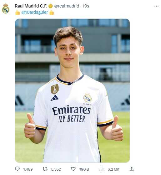 Dünyanın konuştuğu rekor! Arda Güler, Real Madrid'e tarihinde ilki yaşattı Dünyanın konuştuğu rekor! Arda Güler, Real Madrid'e tarihinde ilki yaşattı