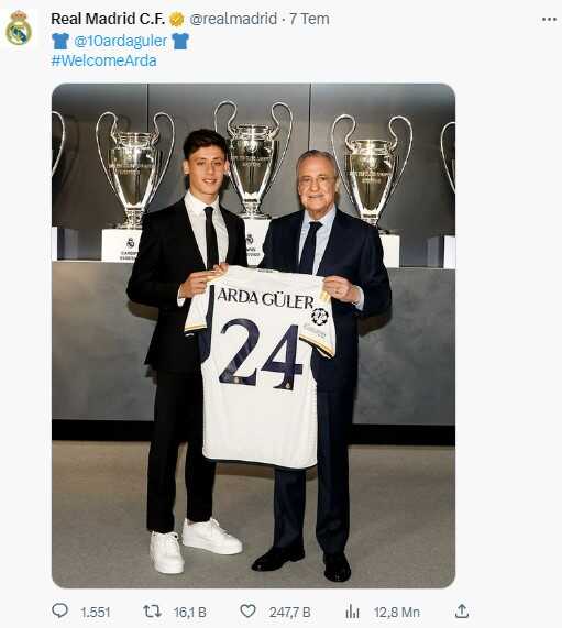 Dünyanın konuştuğu rekor! Arda Güler, Real Madrid'e tarihinde ilki yaşattı Dünyanın konuştuğu rekor! Arda Güler, Real Madrid'e tarihinde ilki yaşattı
