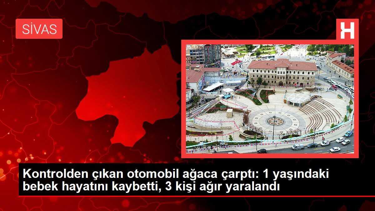 Kontrolden çıkan otomobil ağaca çarptı: 1 yaşındaki bebek hayatını kaybetti, 3 kişi ağır yaralandı