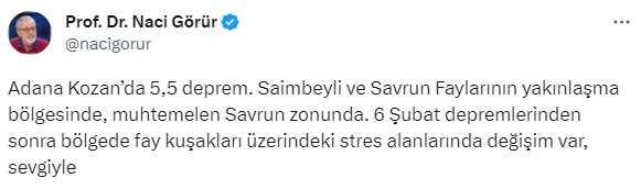Naci Görür, Adana'daki depremin ardından Savrun fayını işaret etti: Stres alanlarında değişim var