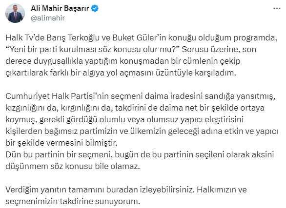 Ali Mahir Başarır, 'CHP seçmeni kızsa da gelir oyunu verir' dedi! Tepkiler gelince açıklama yaptı