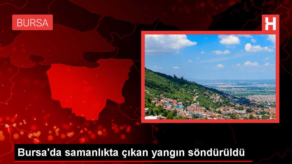 Bursa'da samanlıkta çıkan yangın söndürüldü