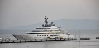 Muğla Bodrum'da Cayman Adaları bayraklı mega yatağa yakıt ikmali yapıldı