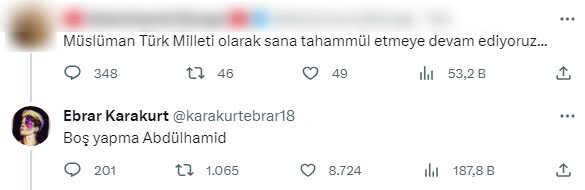 Ebrar Karakurt'tan, 'Müslüman olarak sana tahammül etmeye devam ediyoruz' yorumuna pankartlı cevap