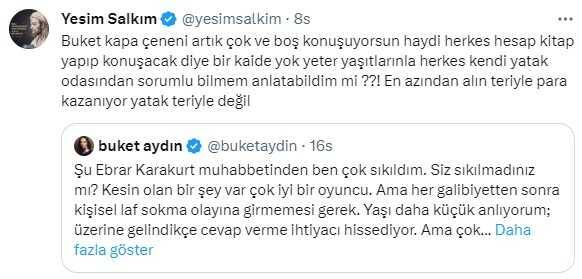 Sular durulmuyor! Yeşim Salkım bu sefer de Buket Aydın'a 'Metres' diyerek yüklendi