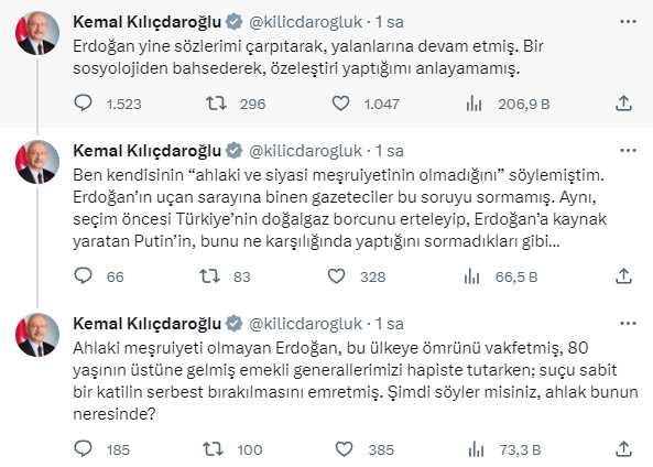 Kılıçdaroğlu'ndan Madımak hükümlüsünü affeden Erdoğan'a tepki: Ahlak bunun neresinde? Kılıçdaroğlu'ndan Madımak hükümlüsünü affeden Erdoğan'a tepki: Ahlak bunun neresinde?