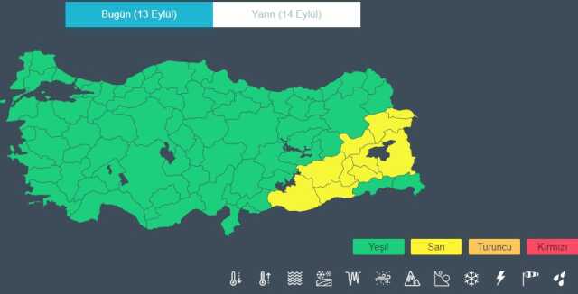 Şemsiyenizi almadan çıkmayın! Meteoroloji'den 10 ile sarı kodlu uyarı Şemsiyenizi almadan çıkmayın! Meteoroloji'den 10 ile sarı kodlu uyarı