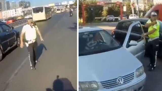Kadıköy'de yolda tartıştığı kişiye 'Muhtarım' diyerek silah doğrultan şahsı trafik polisi yakaladı Kadıköy'de yolda tartıştığı kişiye 'Muhtarım' diyerek silah doğrultan şahsı trafik polisi yakaladı