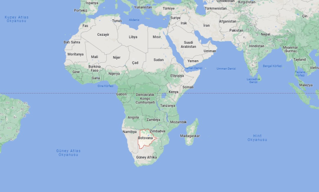 Botsvana hangi yarım kürede? Botsvana'nın konumu ve harita bilgisi