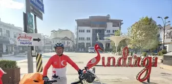 Şehit Gördesli Makbule Efe anısına İzmir'den Sındırgı'ya pedal çevirdi