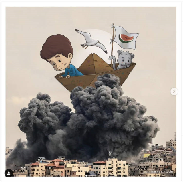 Filistin bayrağı yerine karpuz görseli! Dijitalde sansür böyle aşılıyor