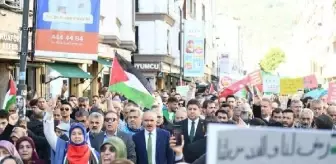Ordu'da İsrail'in Gazze'ye saldırılarına tepki yürüyüşü düzenlendi