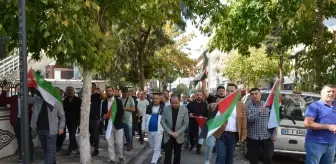 Soma'da İsrail'in Filistin saldırıları protesto edildi